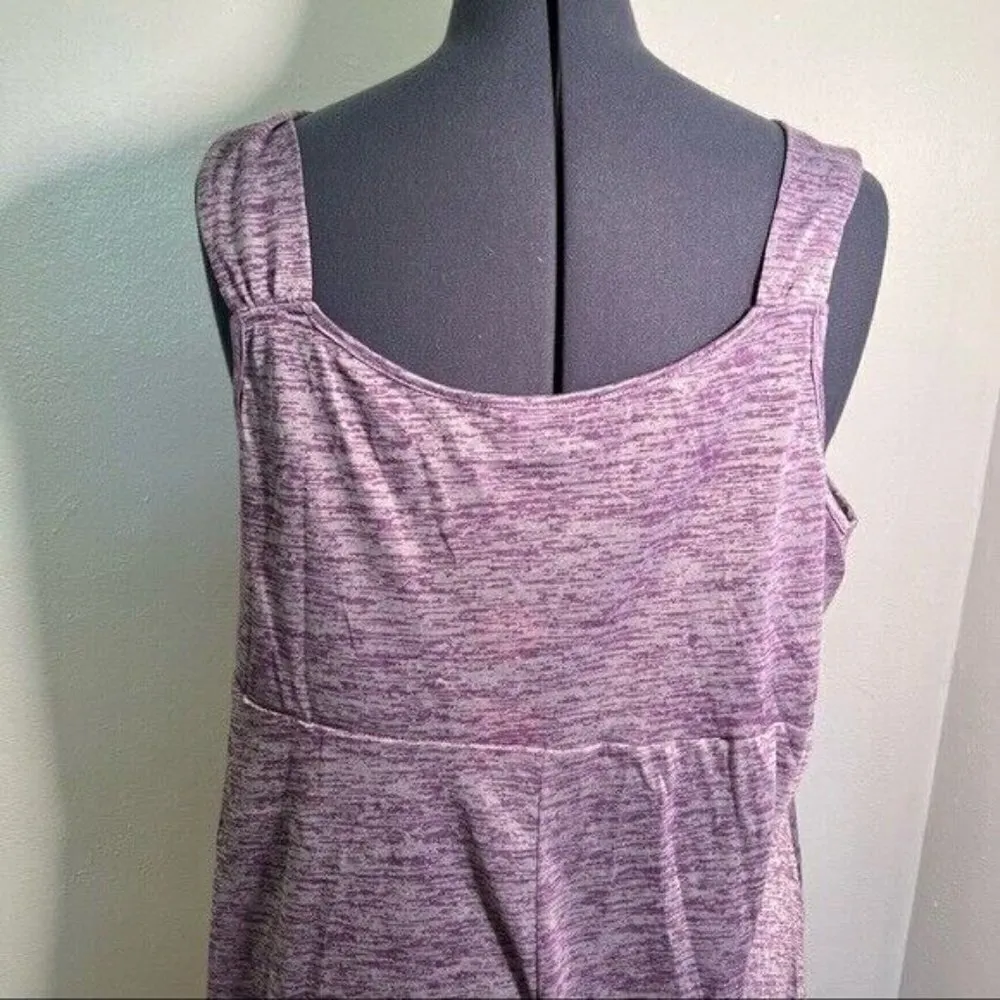 Rose Gal Tank Top Heathered Purple Bow Neck V - Image 8