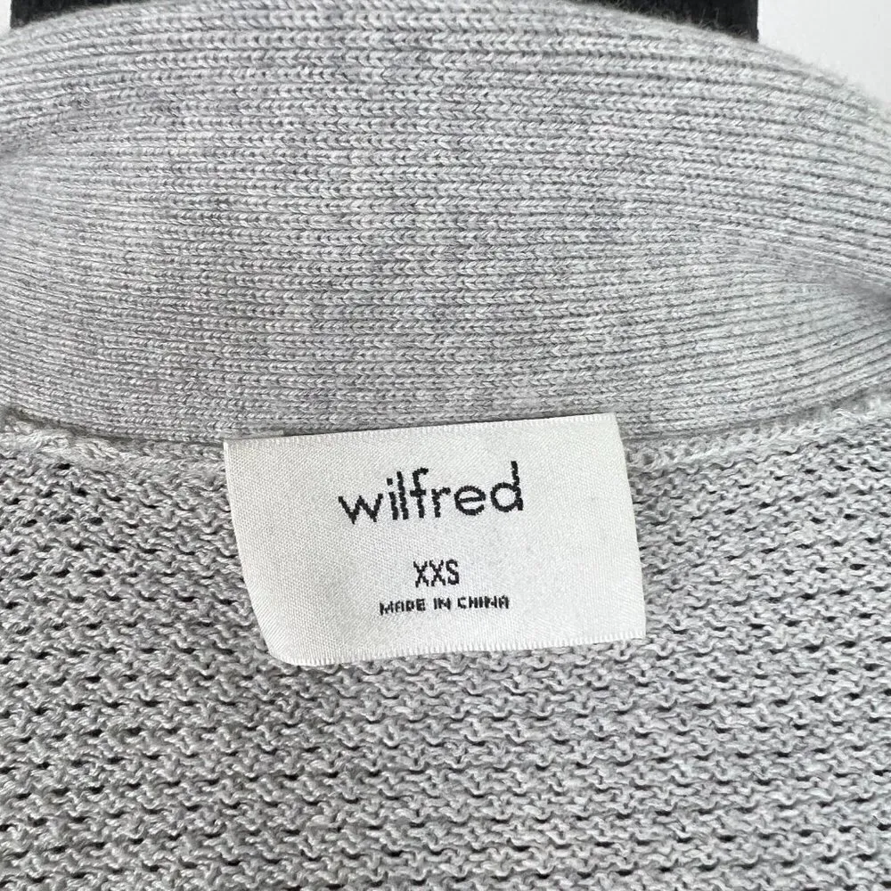 Wilfred Aritzia Silk Cotton Cashmere Blend Open Front Knit Cardigan with pockets - Image 9