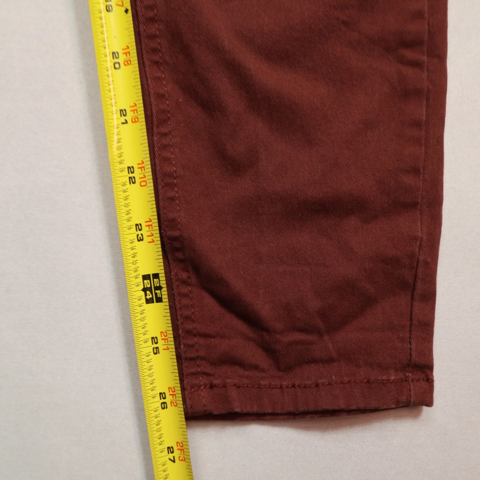 DIP Red High Rise Stretch Colorful Y2K Punk Ankle Skater Cotton Skinny Pants 14 - Image 4