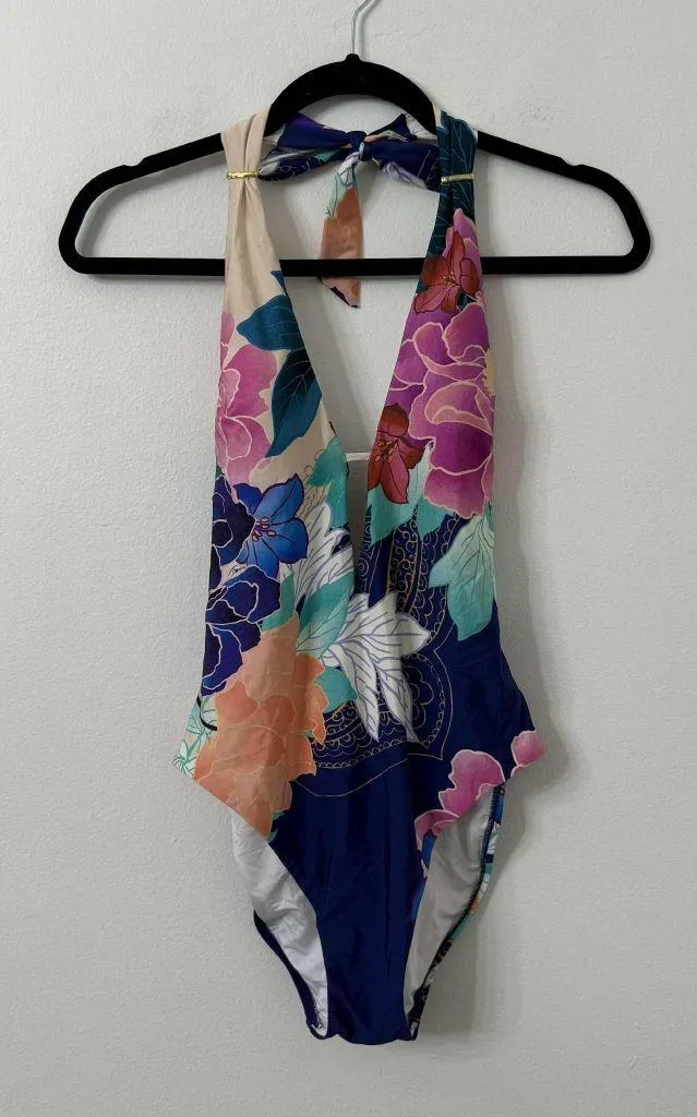 {S/M} Trina Turk Opulent Floral One-Piece Swimsuit - Image 8