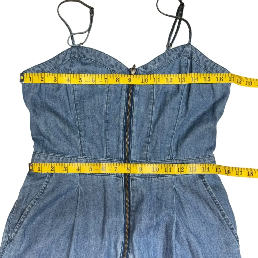 Pilcro and the Letterpress Anthropologie Denim Chambray Zip Front Jumpsuit 10 - Image 14