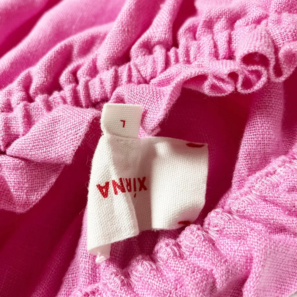 Xirena Pippa Mid Weight Linen Weave One Shoulder Mini Pullover Dress Cinder Rose - Image 3