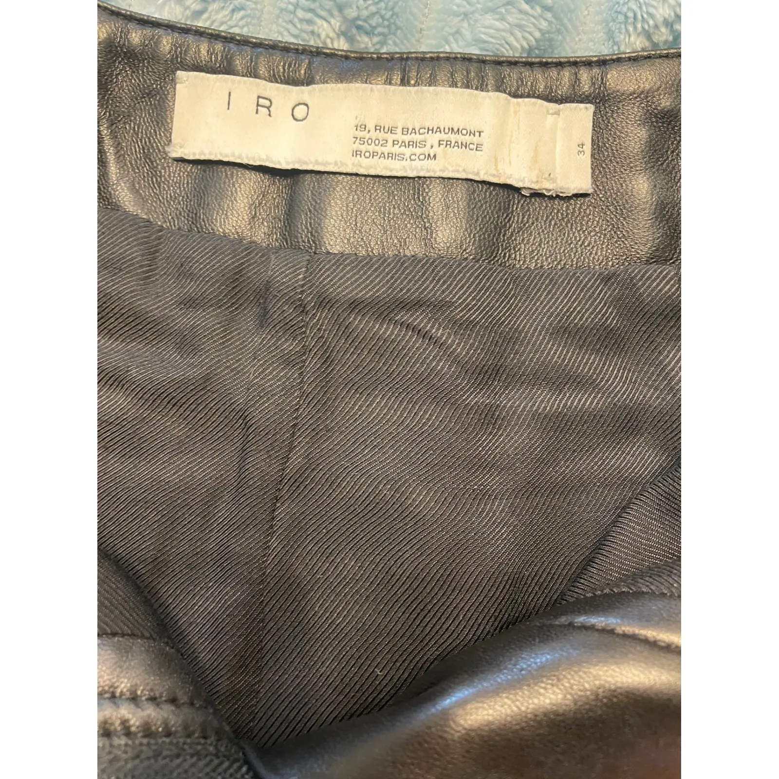 IRO Black Leather Embellished High Waist Shorts Size 34 - Image 8