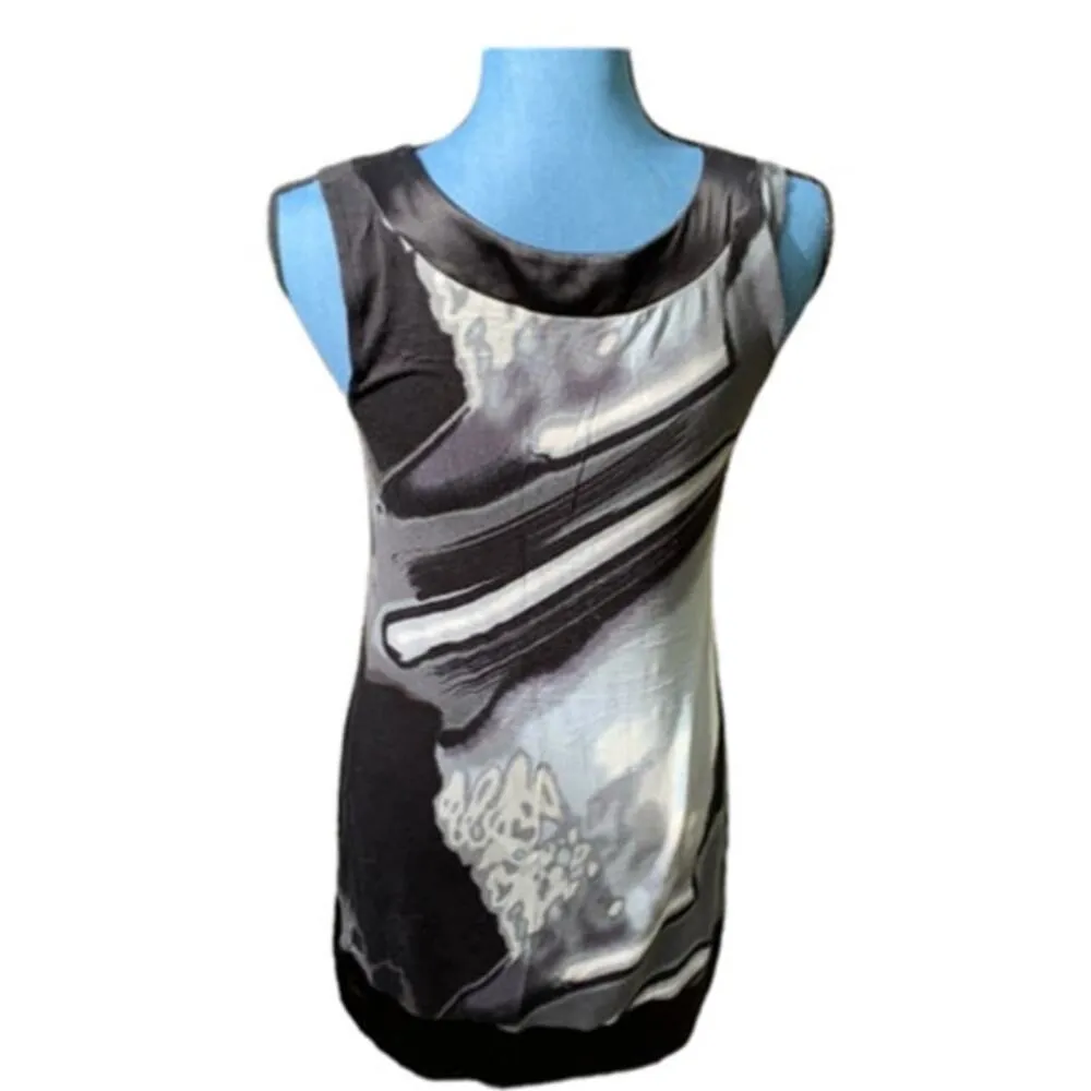 Express Black & White Marble Print Dress Size Small - Image 4