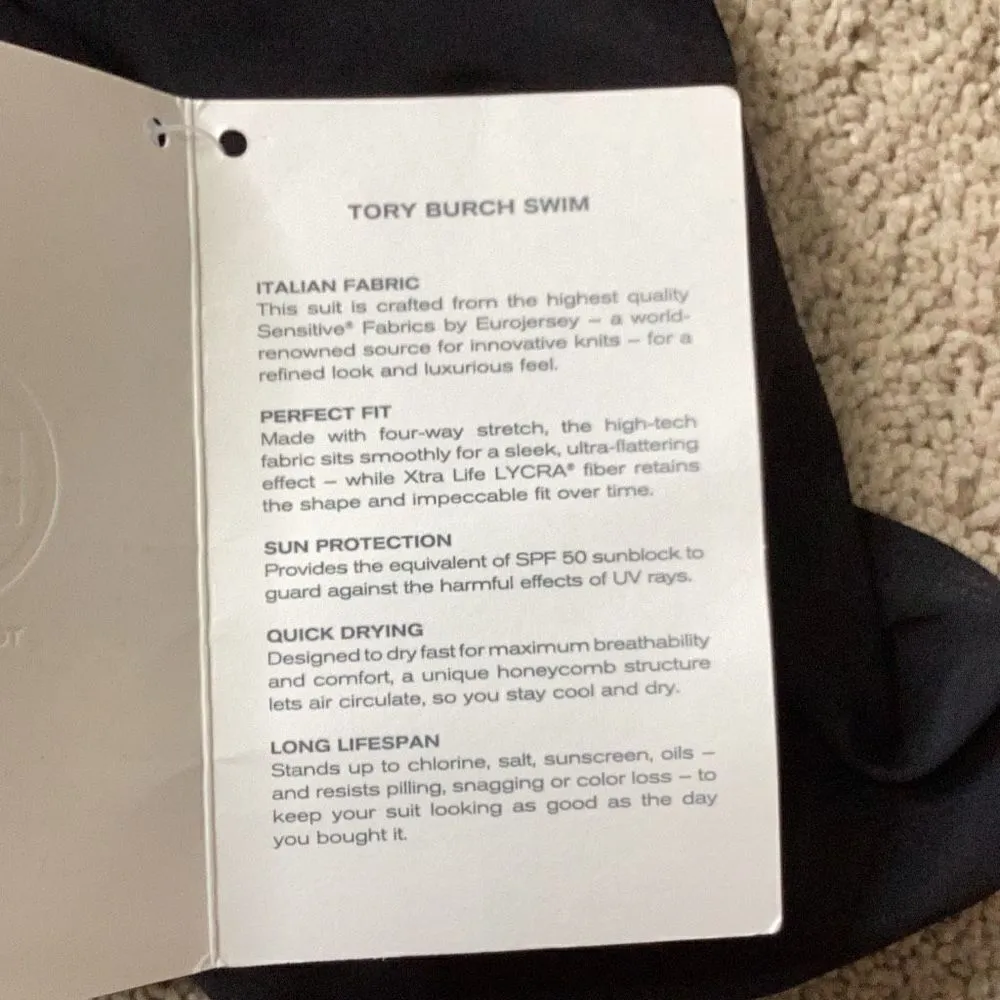 New. Tory Burch black bikini bottoms. Retails $98. Small - Image 8