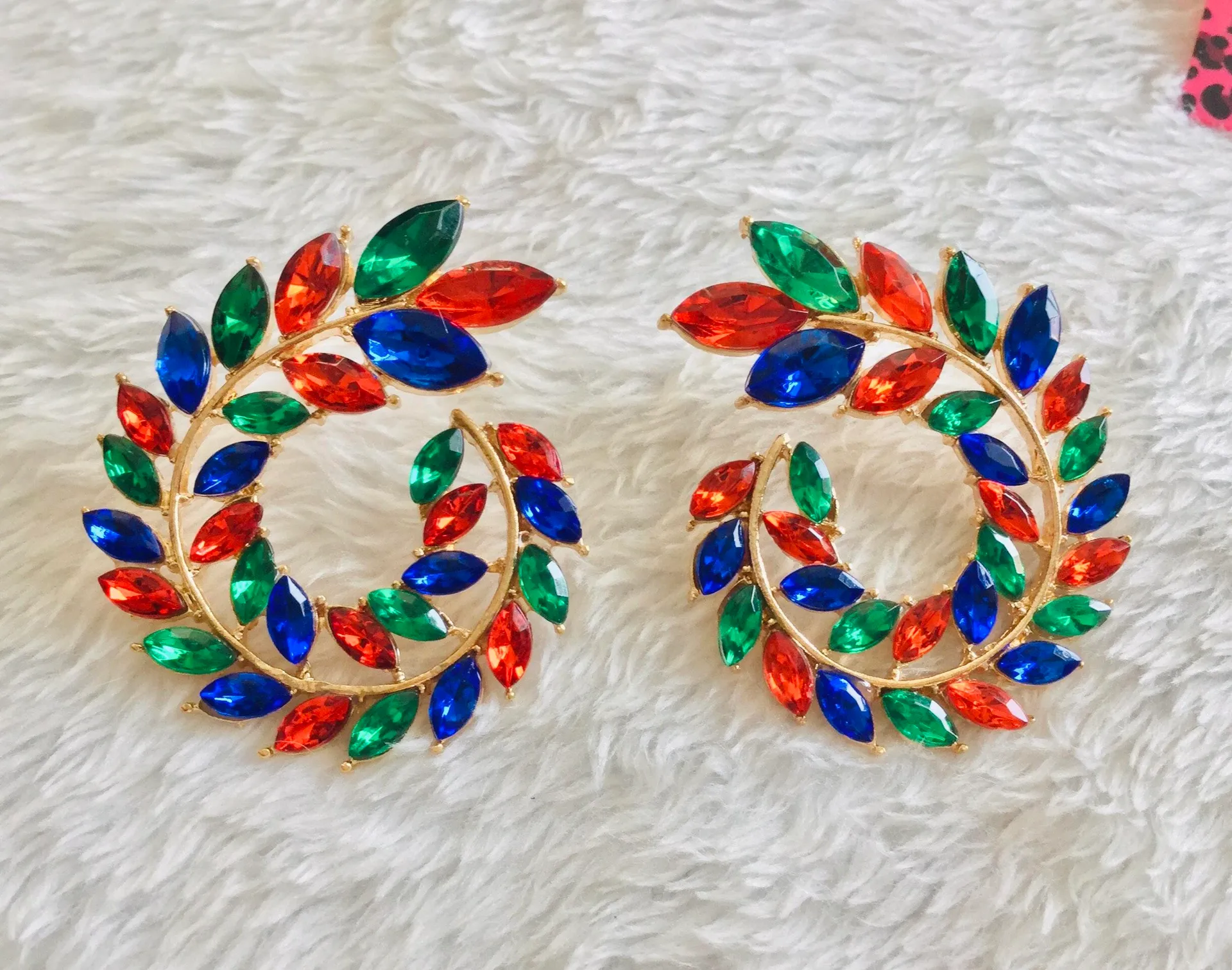 Betsey Johnson 💙  LARGE RHINESTONE EARRINGS💙 - Image 5
