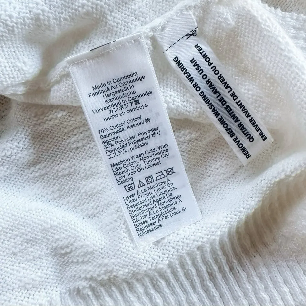 NEW J.Crew Factory White Gauzey Sweater Top - Image 4