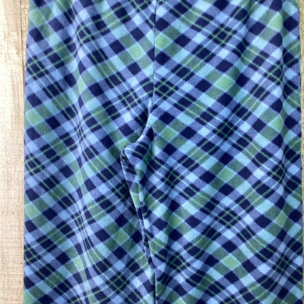 B Sleepwear Sz Small Plaid Fleece Blue Sleep Pants Stretch Drawstring Wa… - Image 6