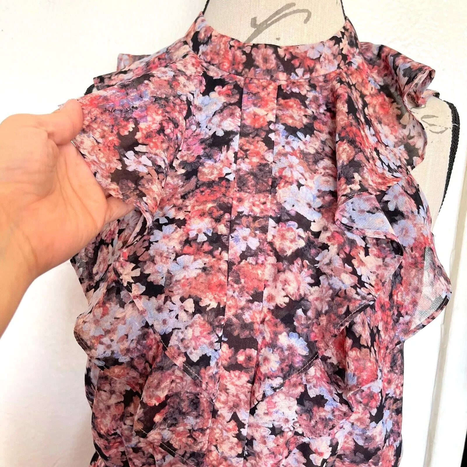 BCBGeneration Womens Dress Sz Medium Floral Y2k Garden Bohemian Boho Cottagecore - Image 9