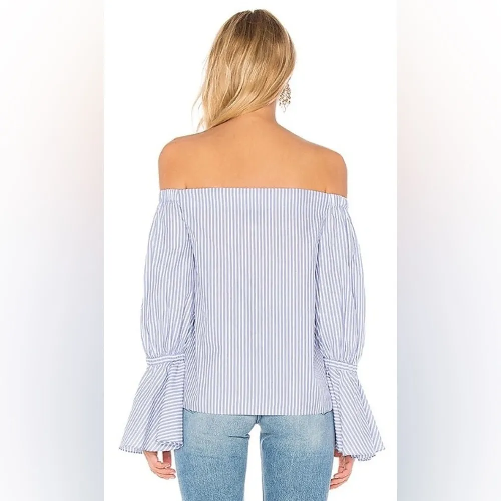 ALEXIS Juniper Striped Off-the-Shoulder Top, Blue/White - Image 3