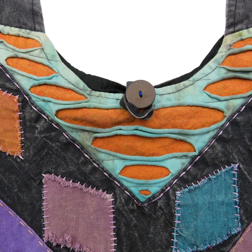 Collection Royal Vintage Boho Hippie Multicolor Patchwork Hobo Bag Shoulder Bag - Image 5