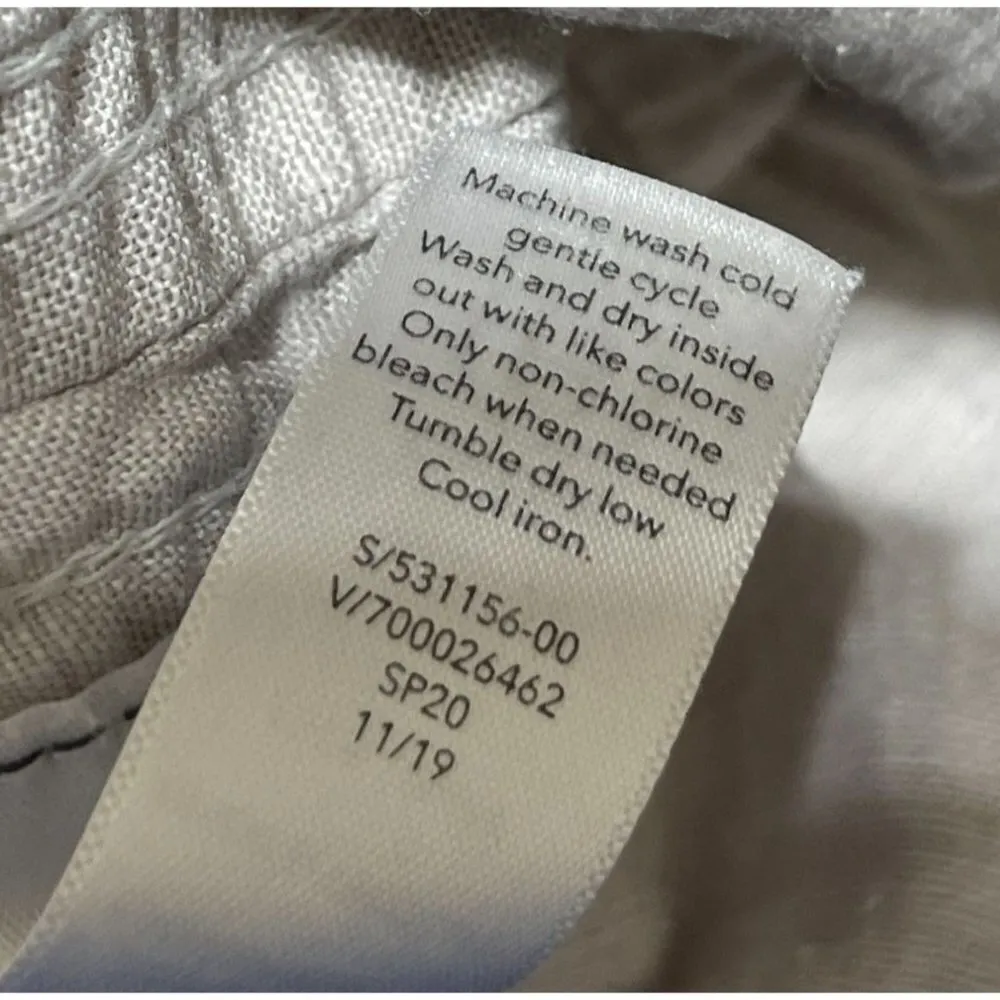 Athleta Cabo Tide Linen Jogger Pant Cream Tan Pull On Size 2 - Image 8