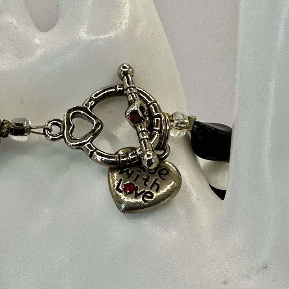 Yellow abalone and black beaded bracelet - Image 9