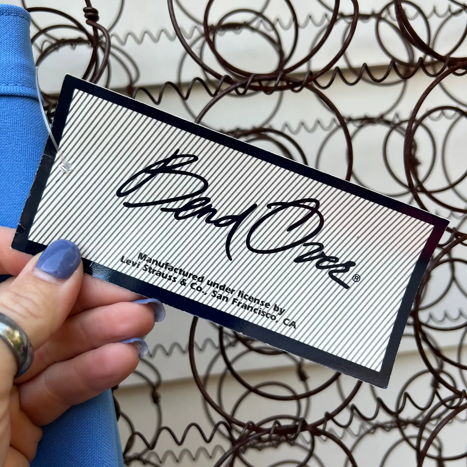 Levi’s Bend Overs blue polyester leisure slack pants deadstock NWT size 8 - Image 3