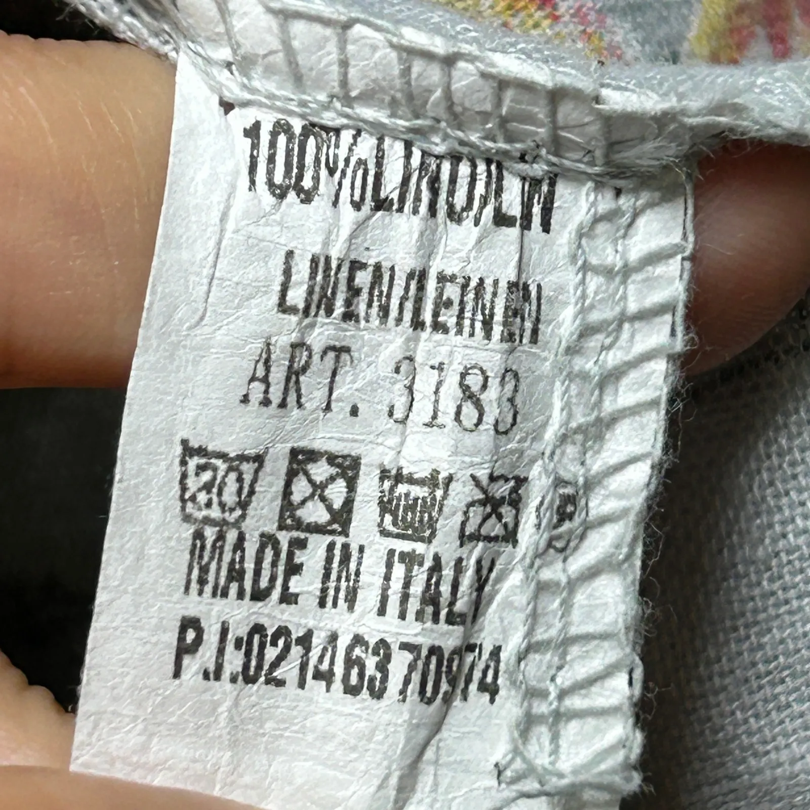 I Love Linen Made in Italy Floral Shift Dress Blue Multicolor 100%‎ Linen OSFM Size undefined - Image 5