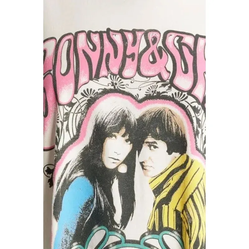DAYDREAMER Sonny & Cher Cleveland OS Tee in Stone Vintage New with Tag MSRP $98 - Image 9