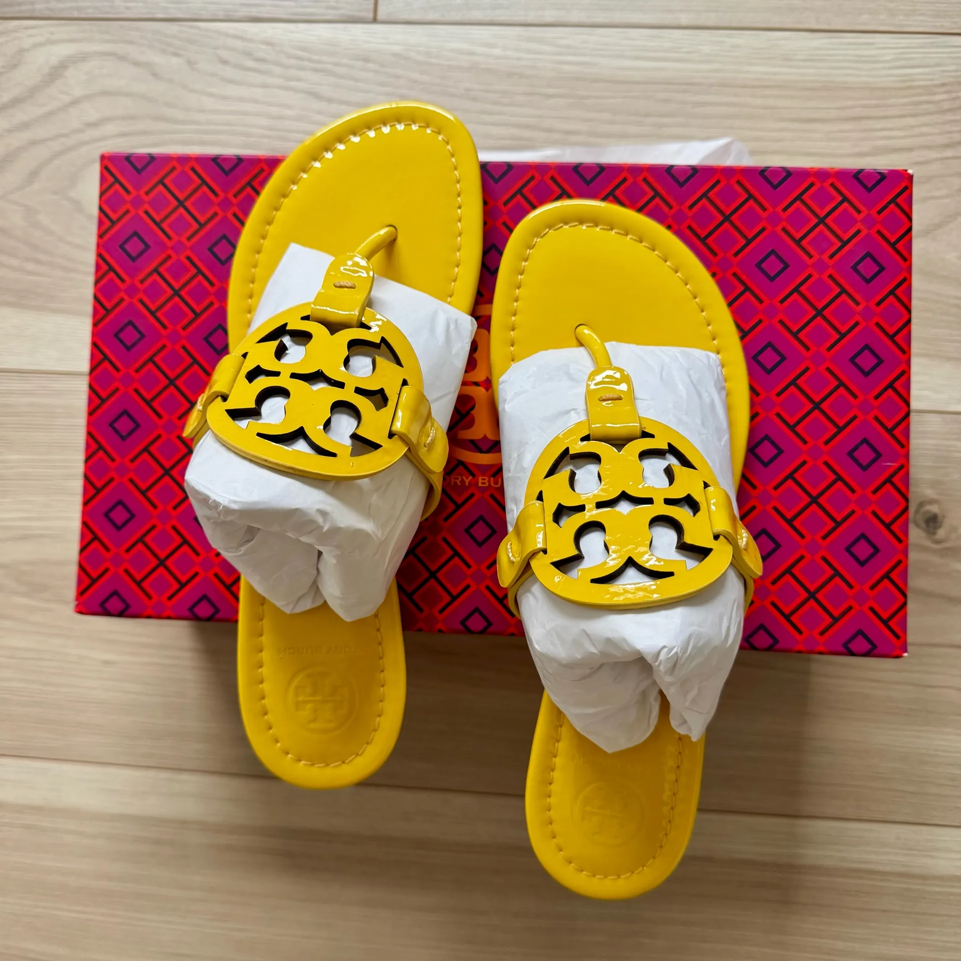 Tory Burch Miller Sandals Yellow - Image 4