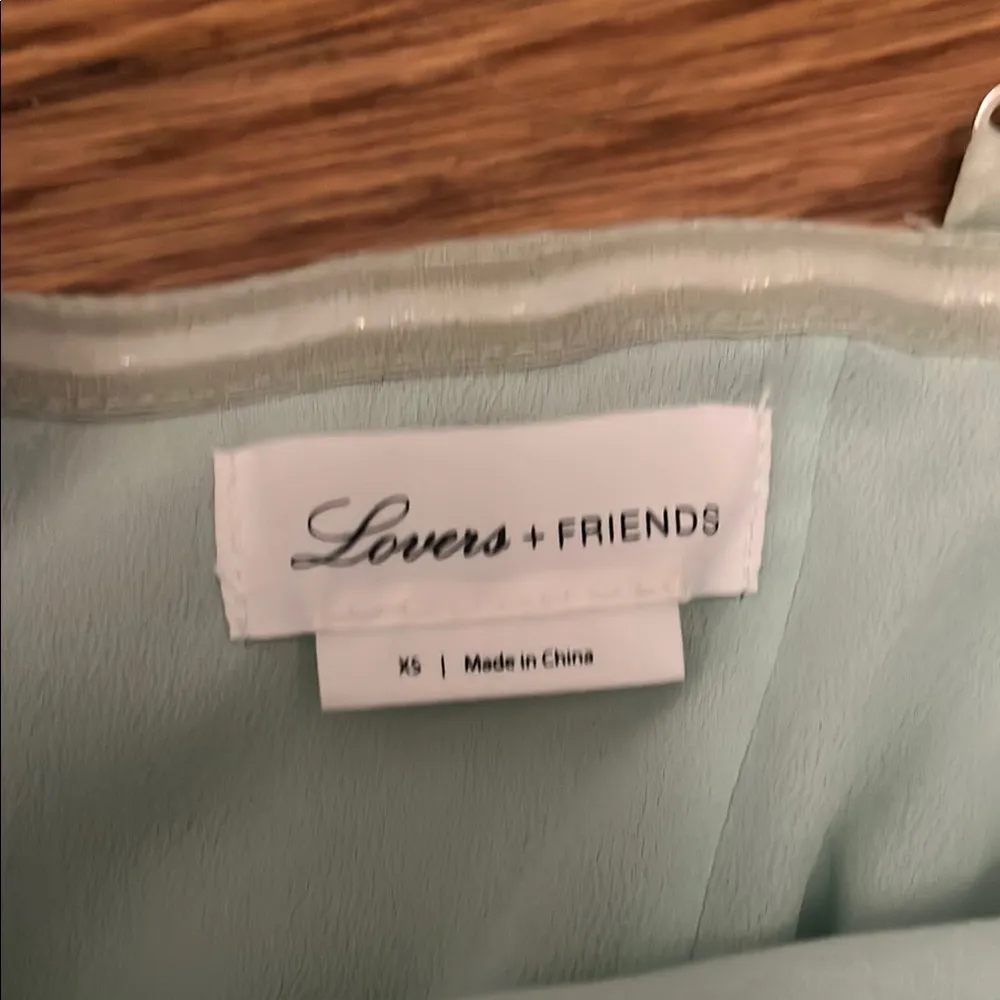 Lovers + Friends Green One Shoulder Wrap Dress - Image 3