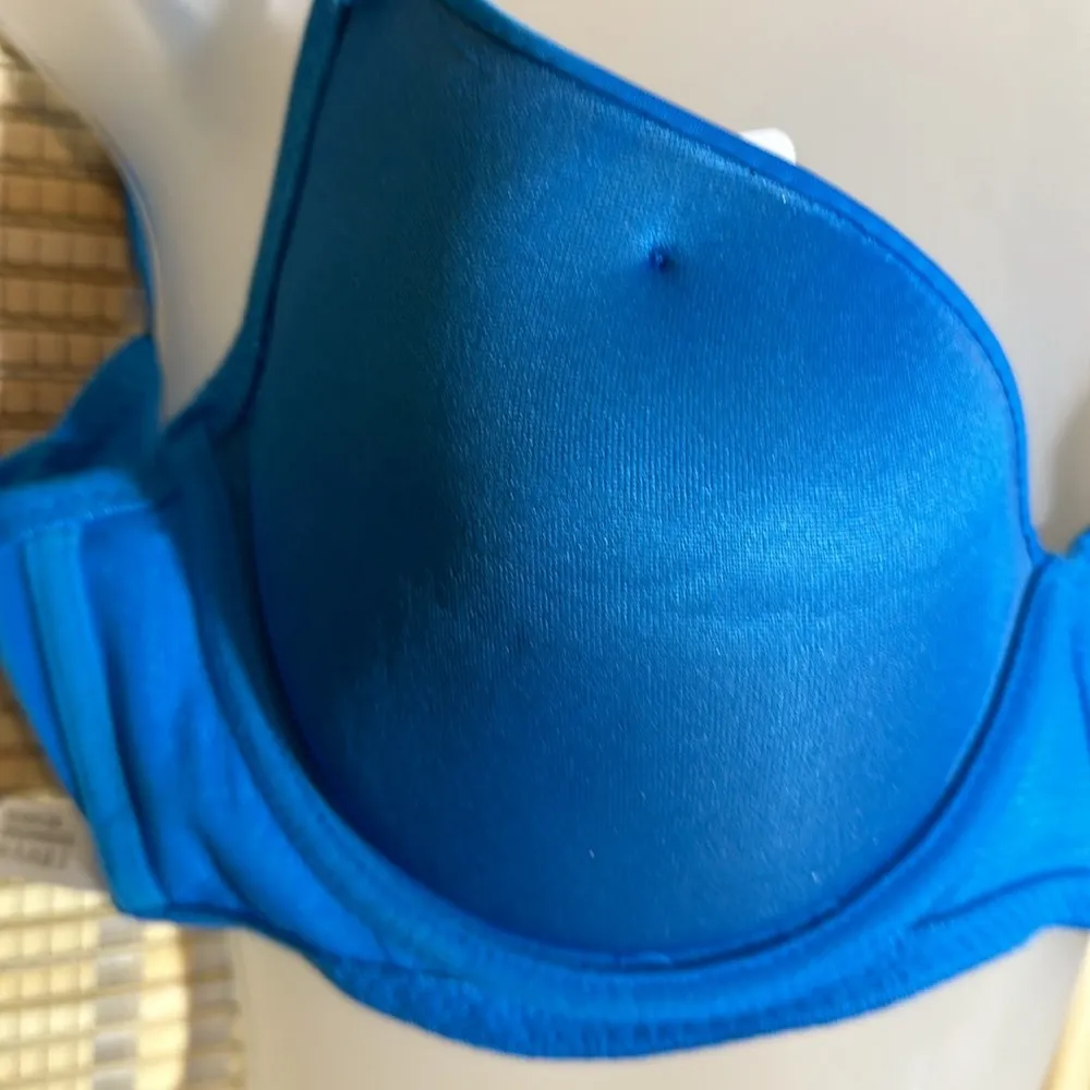 Fude Bright Blue Underwire Lightly Padded Bra New With Tags 36DD Size undefined - Image 13