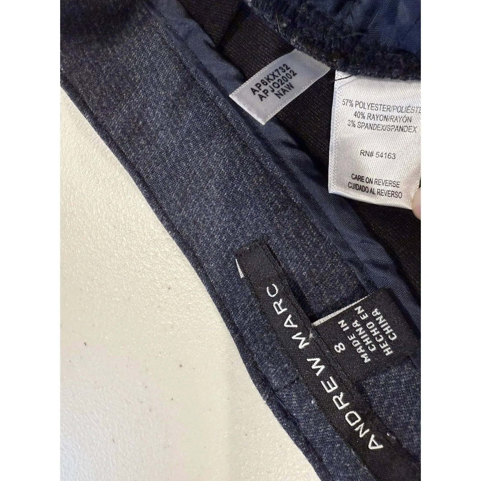 Andrew Marc Dress Pants Womens 8 Mid Rise Stretch Career Travel Quiet Luxury - Image 3