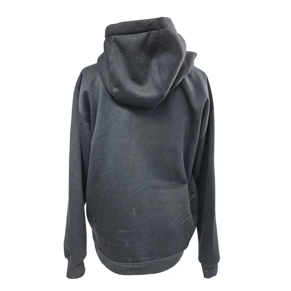 Hill Heavyweight Poly/Cotton Hoodie Black Whale Watching Monterey Ca Sz XL - Image 2