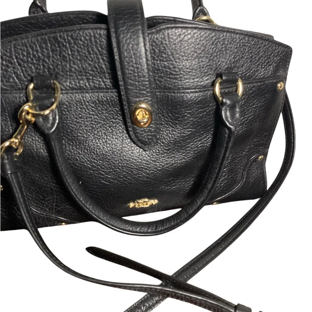 COACH MERCER PEEBLE Black Leather Handbag - Image 2