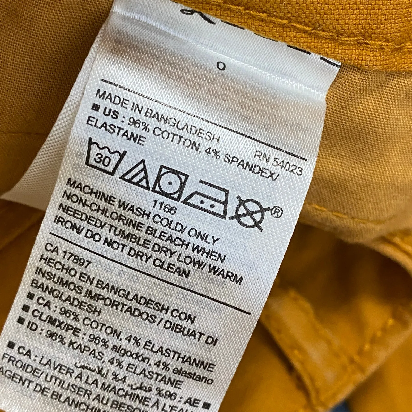 Old Navy Burnt Orange Straight Leg Cotton Blend Pants Women's Size 0 - Image 7