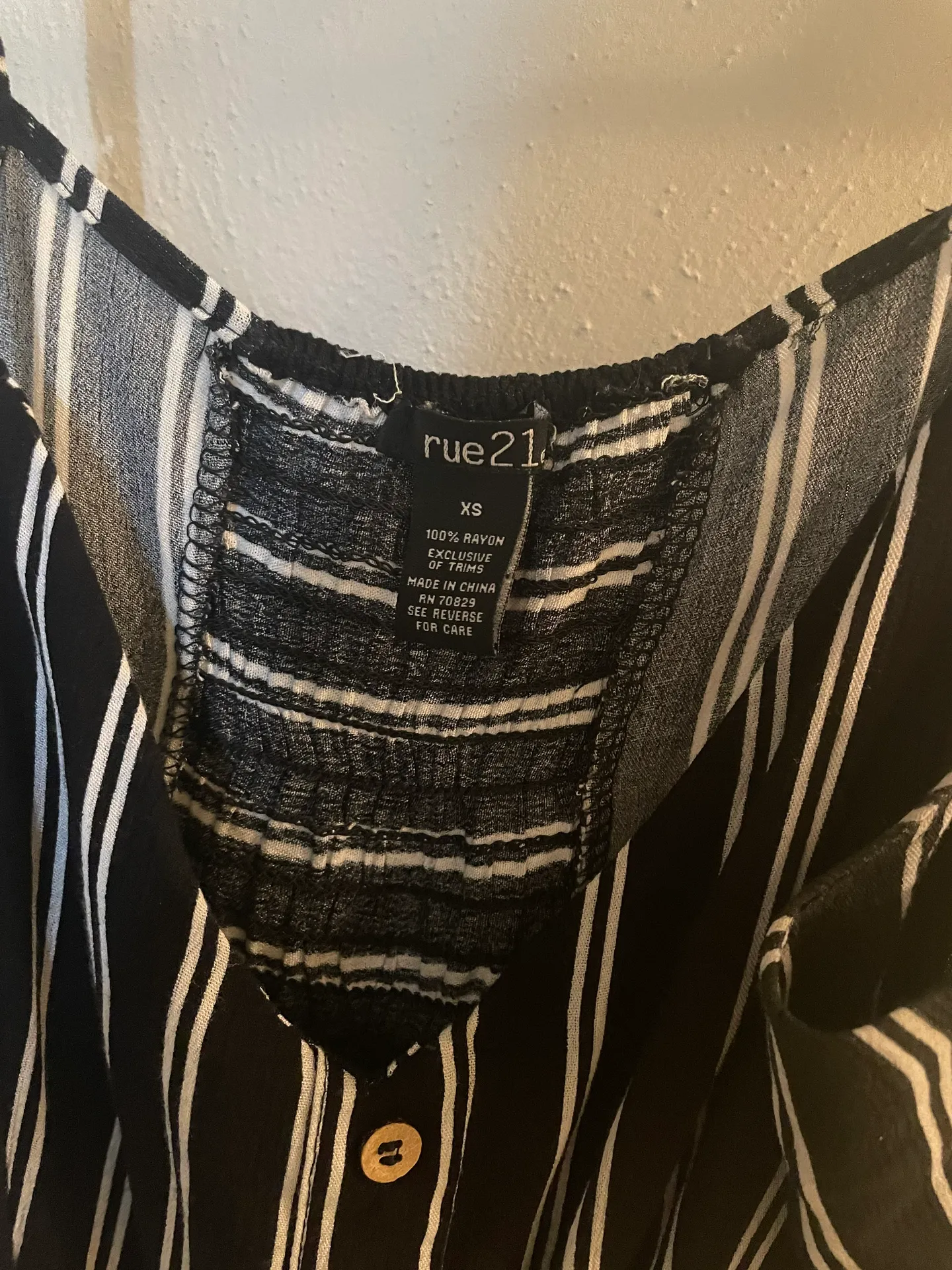 Rue 21 Black and White Striped Dress - Image 3