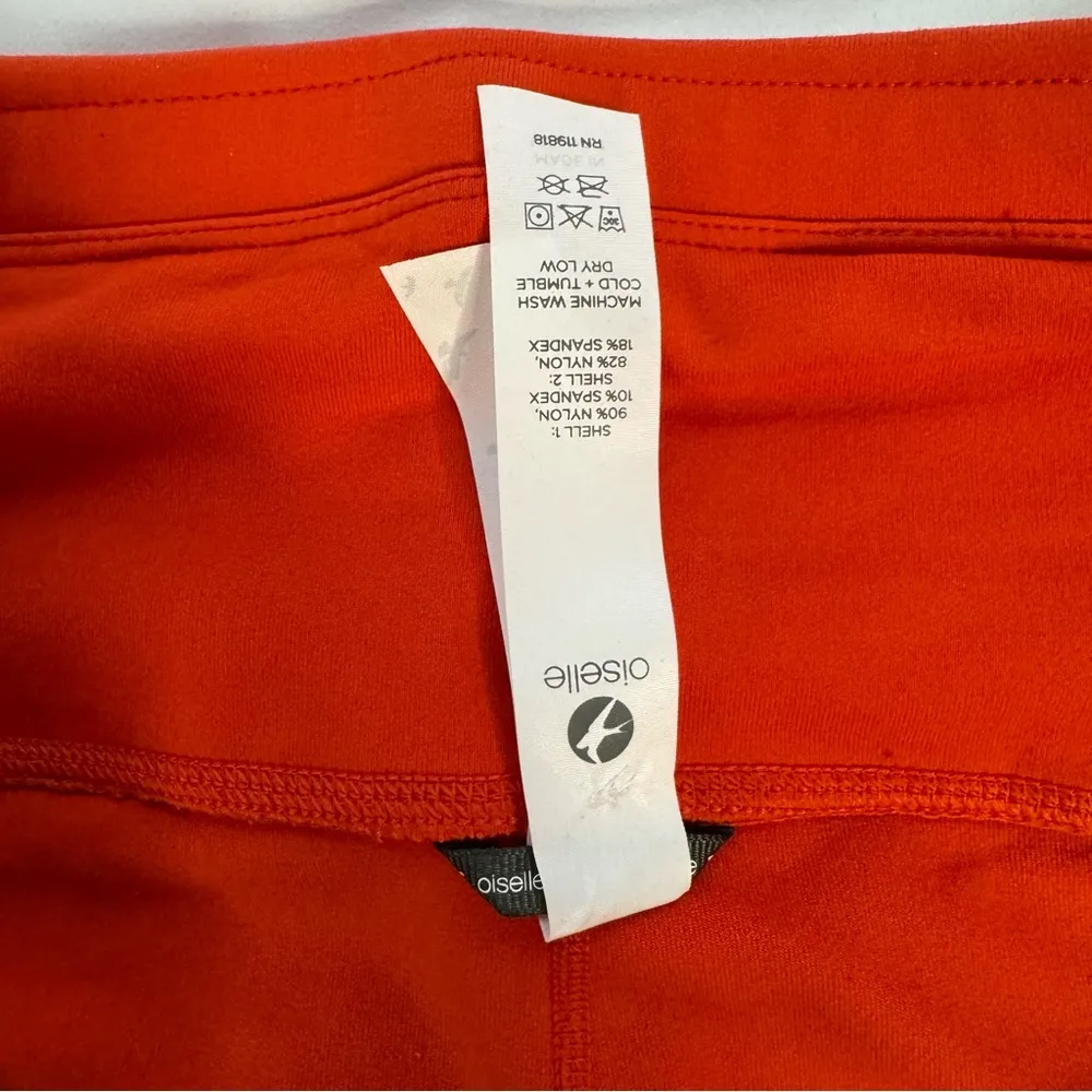 NWT Oiselle Orange Size 24 26 Triple Threat Capris Knickers Legging Active Gym - Image 8