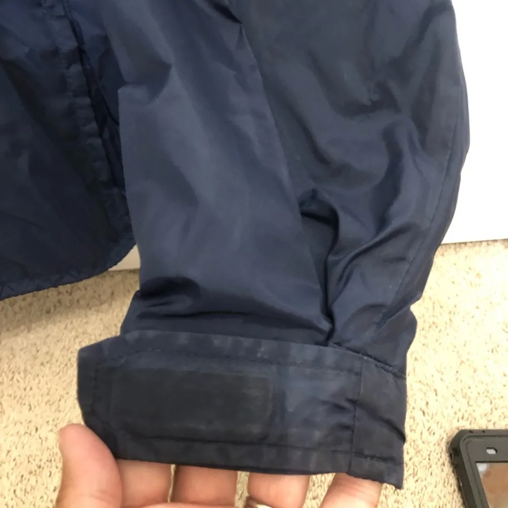 Vintage Nike woman’s size large 12-14 navy and white lined 1/4 zip windbreaker - Image 3