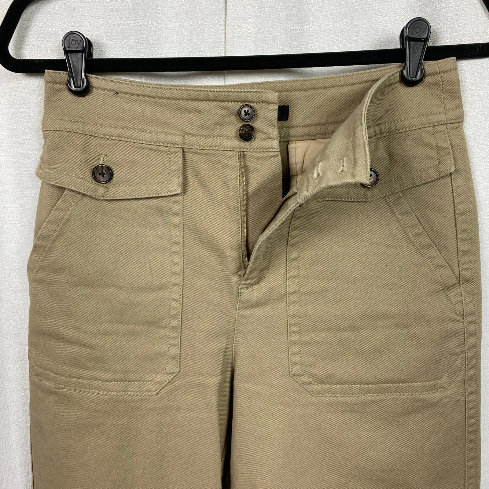 J.Crew Tan Patch Pocket Wide Leg Cropped Pants Sz.6P - Image 3