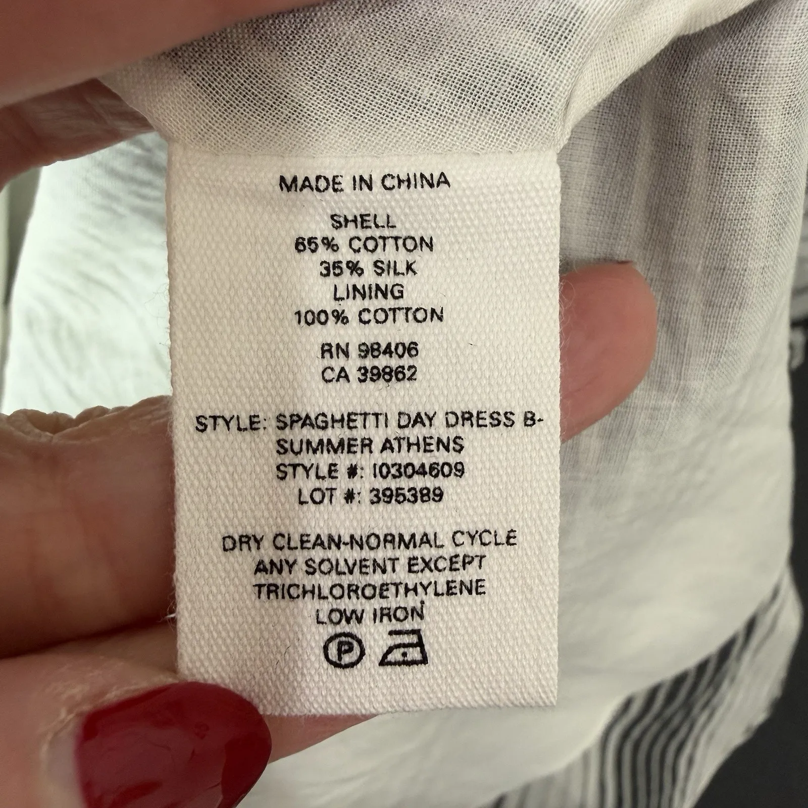 THEORY Sz 6 Dress Summer Athens Asymmetrical Spaghetti Strap Striped Ivory Black - Image 10