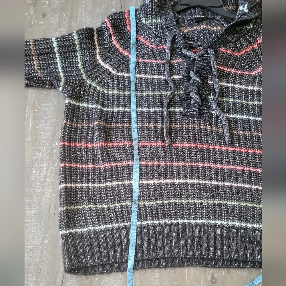 Torrid Multi Stripe Chunky Yarn Hoodie Torrid Size 2 - Image 14