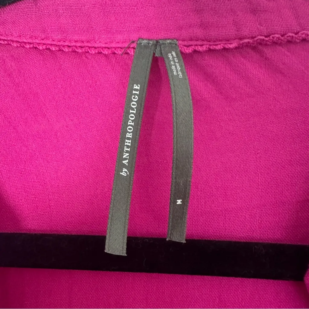 Anthropologie The Kallie Flowy Maxi Dress Pink Size M - Image 4