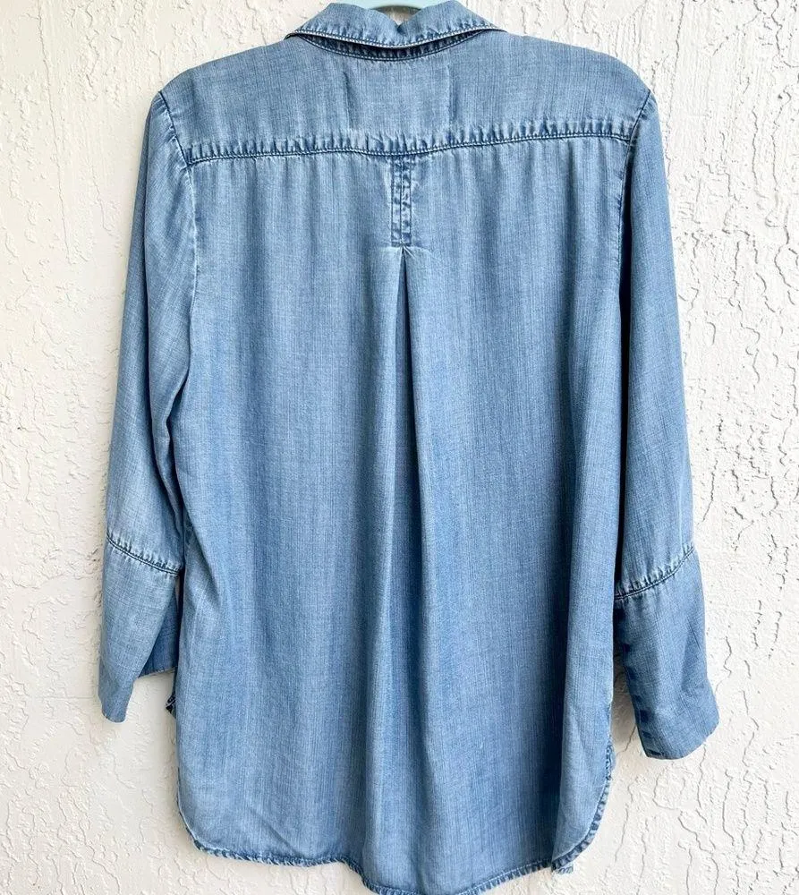 Bella Dahl chambray tencel shirt medium - Image 6