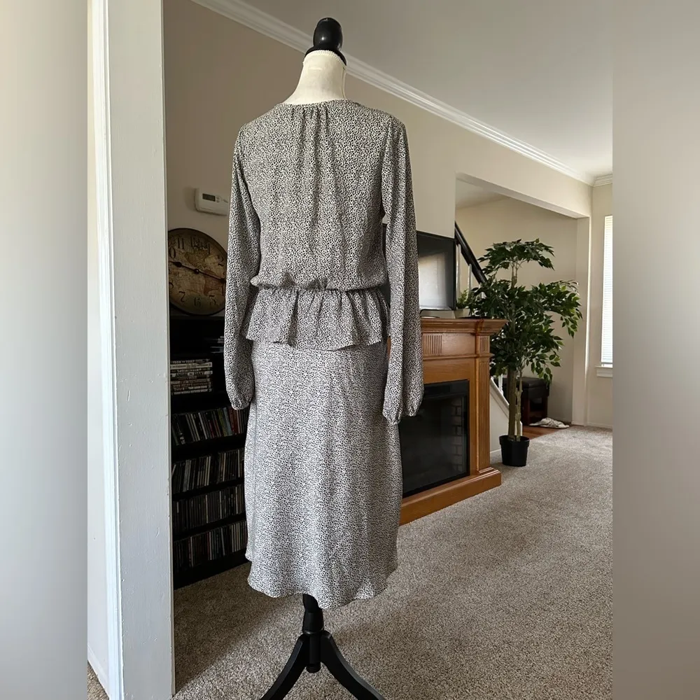 Sienna Sky 2 Piece Peplum Skirt Suit A line Full Skirt Sz Medium - Image 6