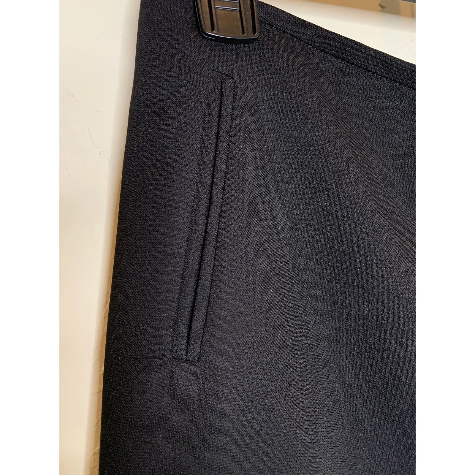 Liz Claiborne  Black Lined Trousers Sz 6 100% Polyester Suit Pants - Image 5