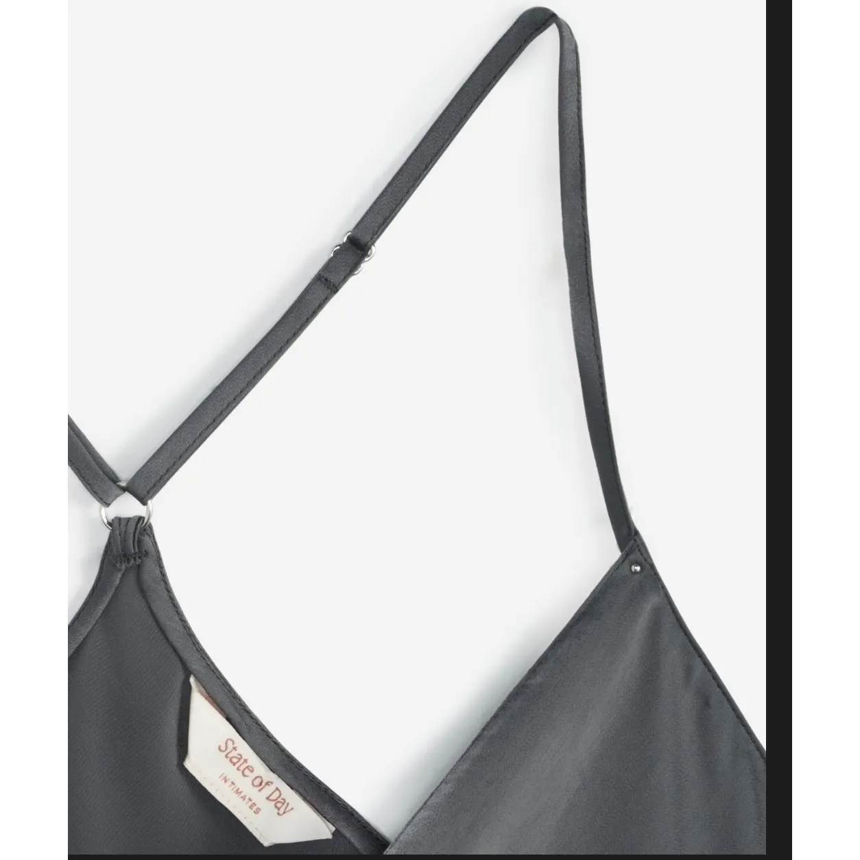 State of Day Women's Size XXL 2XL Ebony Grey Sleep Dress Gown Gray - Image 2