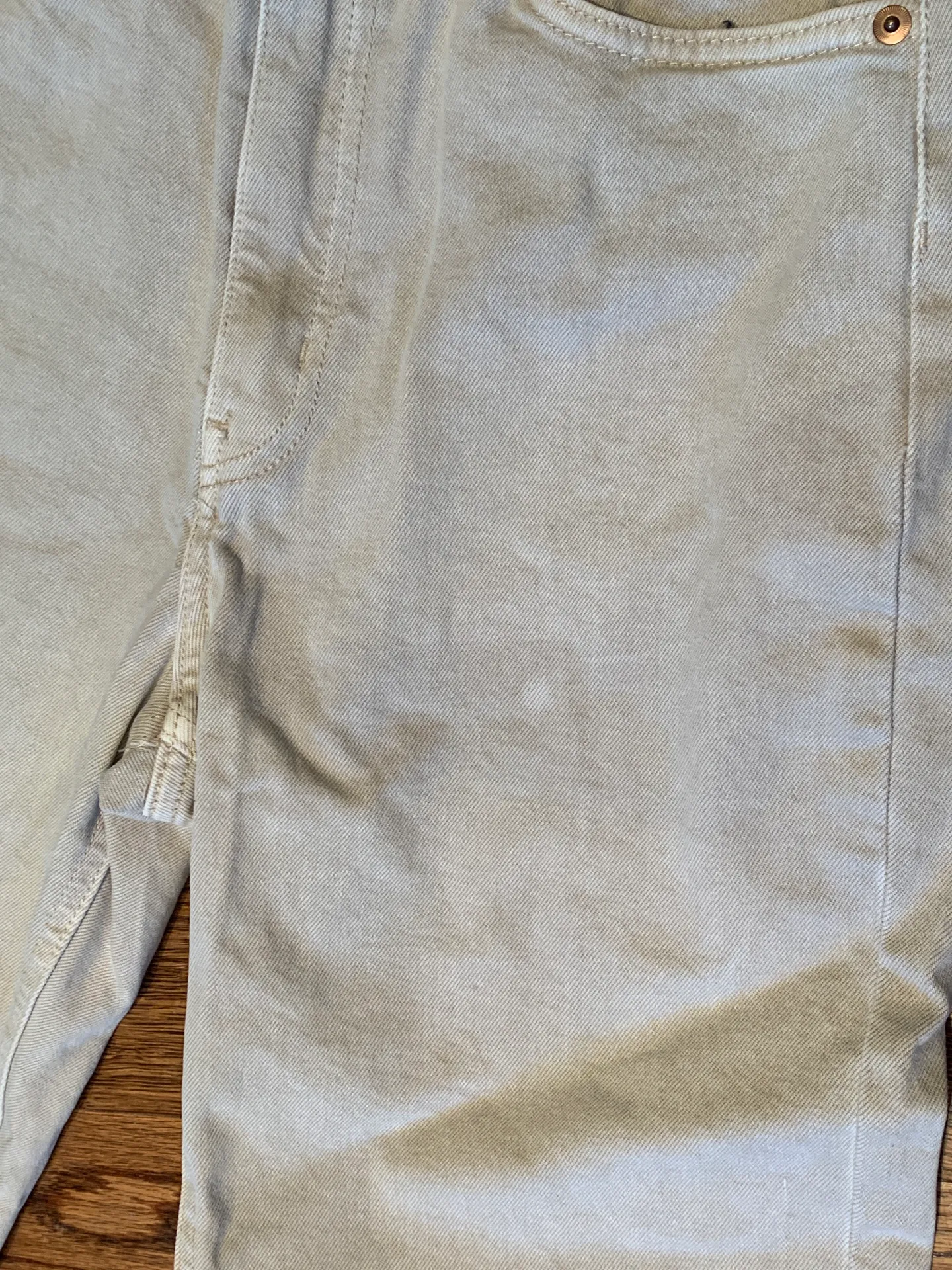 H&M Beige High Waisted Straight Jeans - Image 5