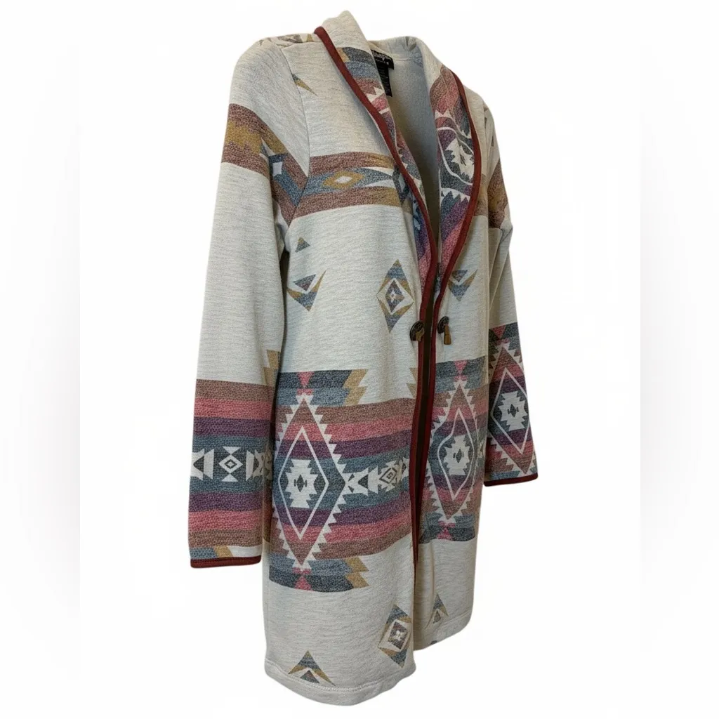 Wrangler Retro Aztec Southwest Cardigan Coat • Jacket • Boho Western size Small Brown - Image 2