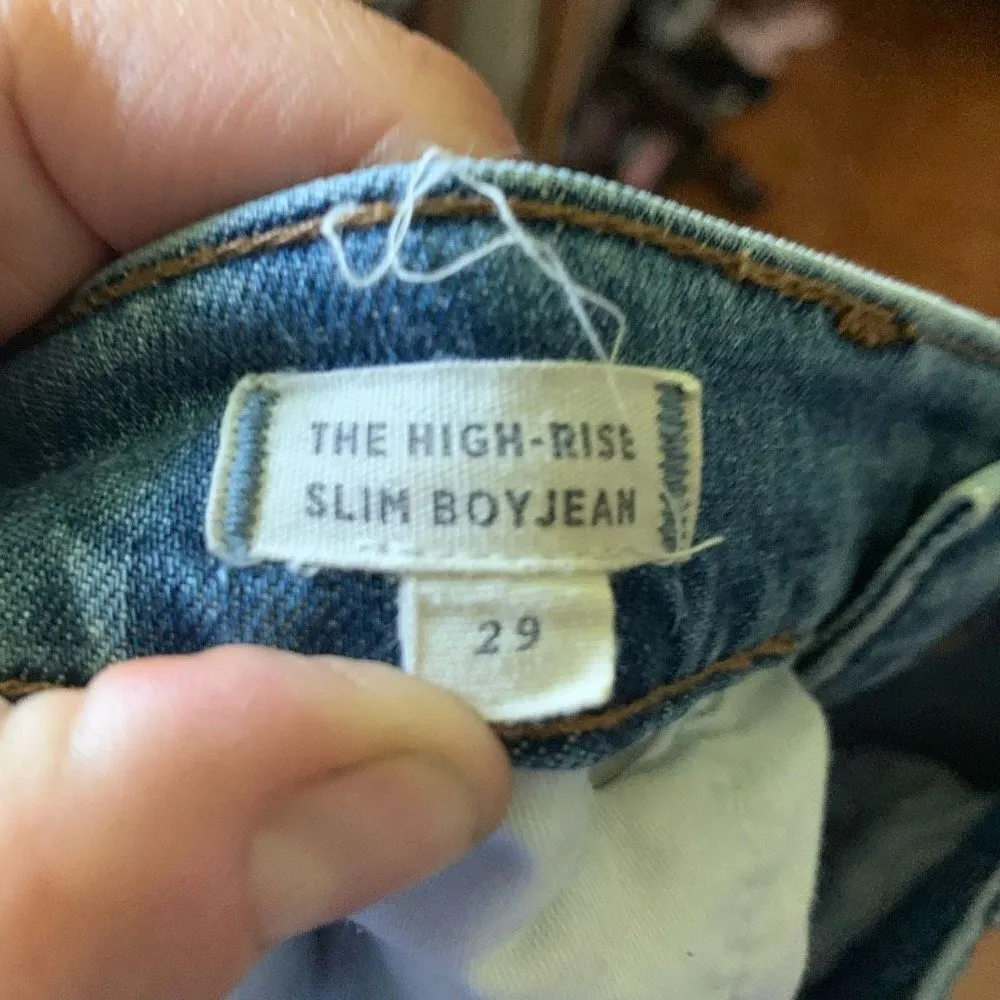 Madewell The High-Rise Slim Boy jean 29 side stripe normcore jeans - Image 3