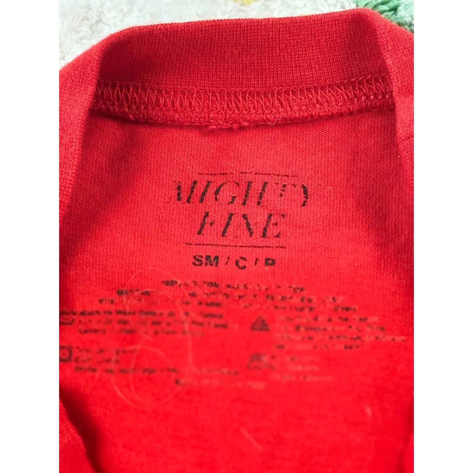 Mighty Fine Red Peace Love Unity S Crewneck Long Sleeve Crop Top Women S - Image 5