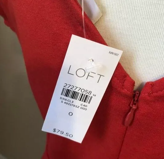Loft NWT  red dress size 0 - Image 8