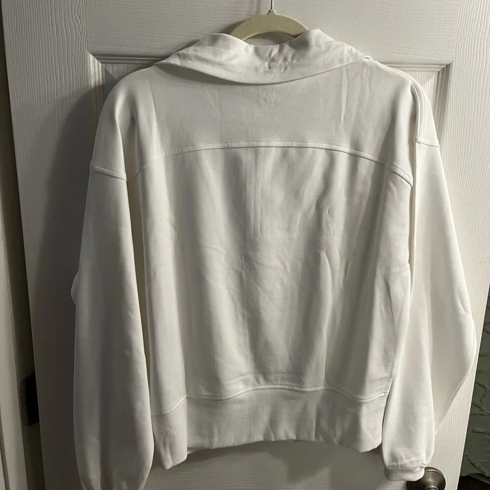 New with tags White Half-Zip Pullover Sweatshirt s tall dynamic fleece old navy - Image 8