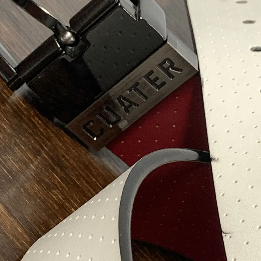 Cuater Reversible Belt Adjustable Buckle Leather White Red 36 - Image 5