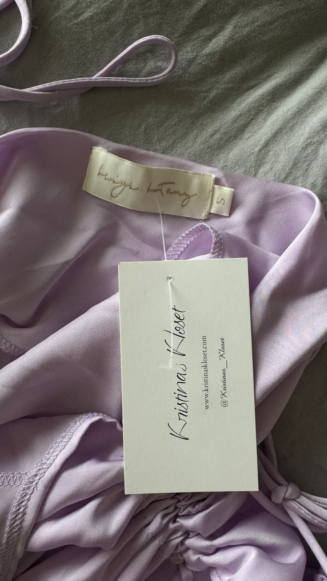 Silky Drawstring Top & Skirt Set Purple - Image 7