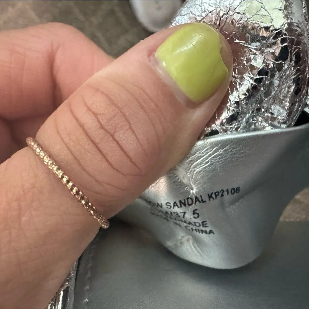 Katy Perry Collections Silver Sandals with Open Design Size 7.5 - Image 3