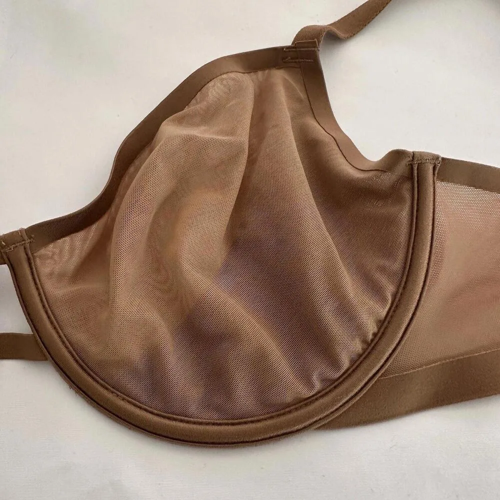 Auden Semi Sheer 36C Brown Mesh Unlined Demi Coverage Underwire Size undefined - Image 10