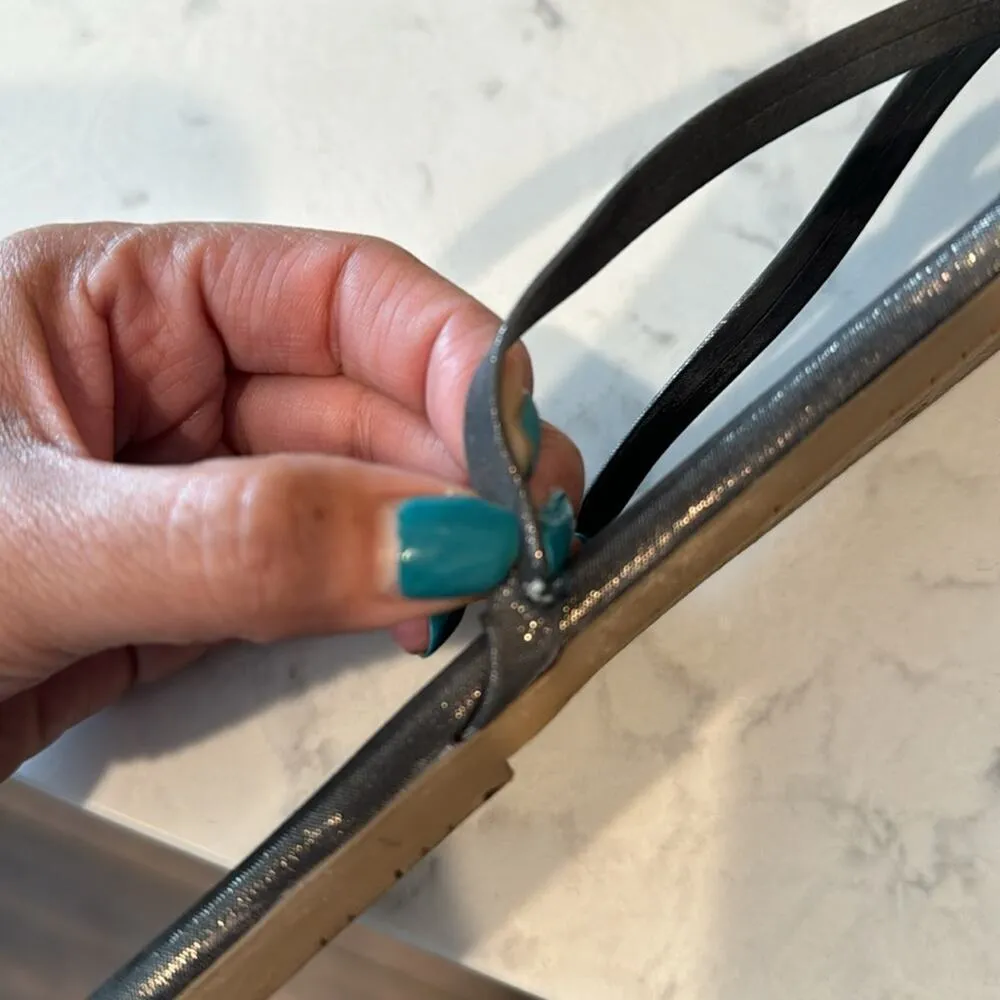 Tkees Glitters silver metallic Gleam Lily Flip Flop Sandals summer size 8 - Image 8