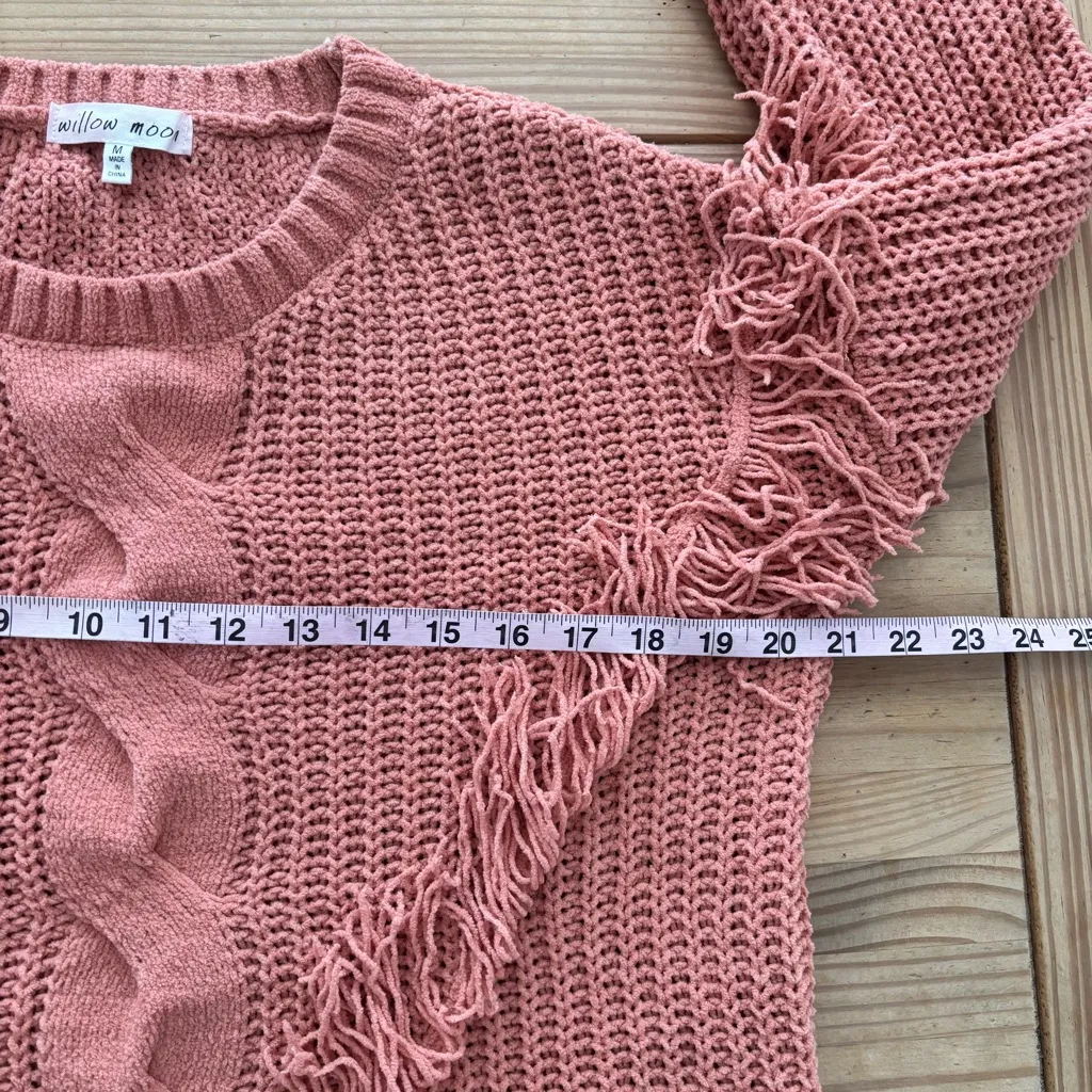 Willow Rust Cable Knit Sweater Orange Size M - Image 8